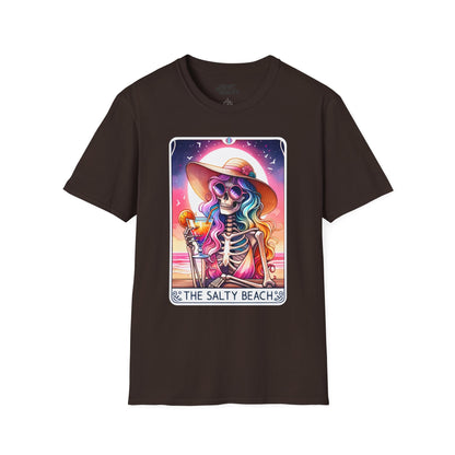 The Salty Beach Tarot Graphic T-Shirt Dark Chocolate / S gift_idea unique_gift personalised_gift