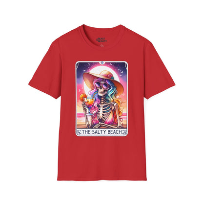 The Salty Beach Tarot Graphic T-Shirt Red / S gift_idea unique_gift personalised_gift