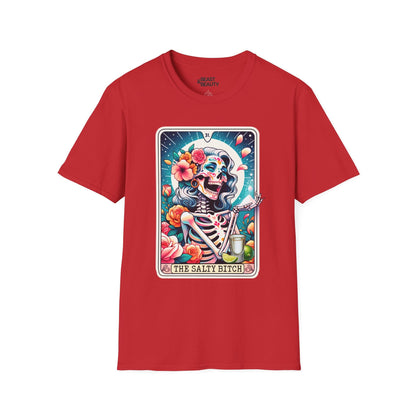The Salty Bitch Tarot Graphic T-Shirt Red / S gift_idea unique_gift personalised_gift