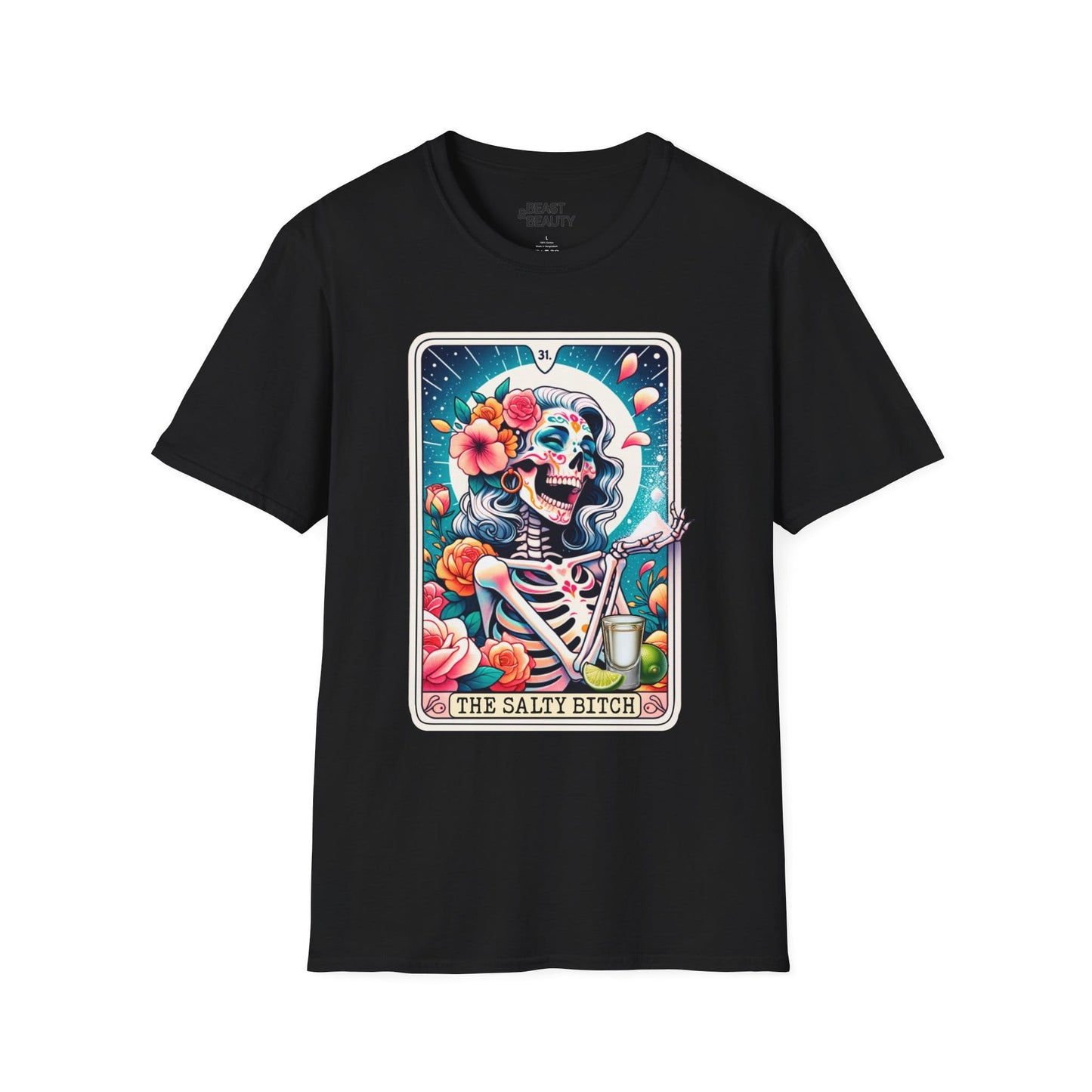 The Salty Bitch Tarot Graphic T-Shirt Black / S gift_idea unique_gift personalised_gift