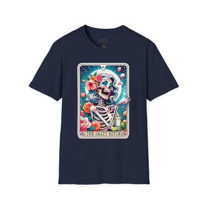 The Salty Bitch Tarot Graphic T-Shirt Navy / S gift_idea unique_gift personalised_gift