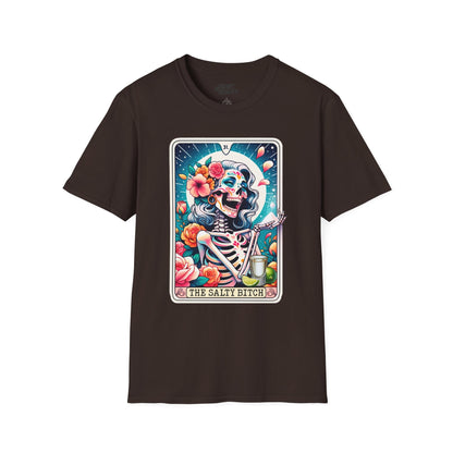 The Salty Bitch Tarot Graphic T-Shirt Dark Chocolate / M gift_idea unique_gift personalised_gift
