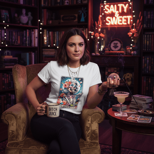 The Salty Bitch Tarot Graphic T-Shirt gift_idea unique_gift personalised_gift