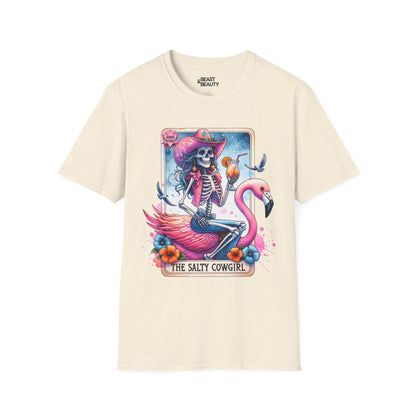 The Salty Cowgirl Tarot Graphic T-Shirt Natural / M gift_idea unique_gift personalised_gift