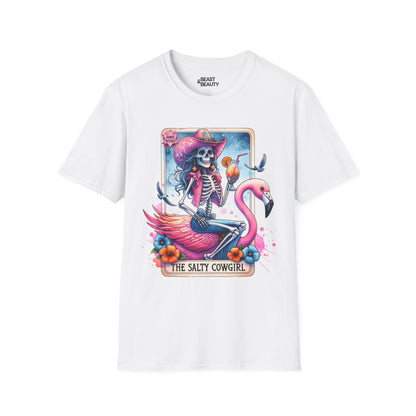The Salty Cowgirl Tarot Graphic T-Shirt White / S gift_idea unique_gift personalised_gift
