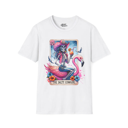 The Salty Cowgirl Tarot Graphic T-Shirt White / S gift_idea unique_gift personalised_gift