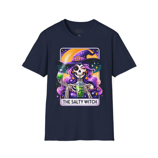The Salty Witch Tarot Bubble Tea T-Shirt Navy / S gift_idea unique_gift personalised_gift