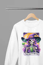 The Salty Witch Tarot Shirt & Sweatshirt | Funny Bubble Tea Skeleton Tee gift_idea unique_gift personalised_gift