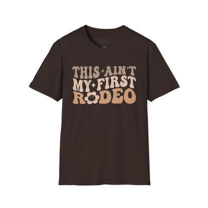 this ain t my first rodeo t-shirt dark chocolate t-shirt uk cowgirl gift idea