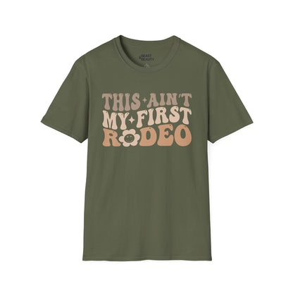 this ain t my first rodeo t-shirt military green t-shirt uk cowgirl gift idea