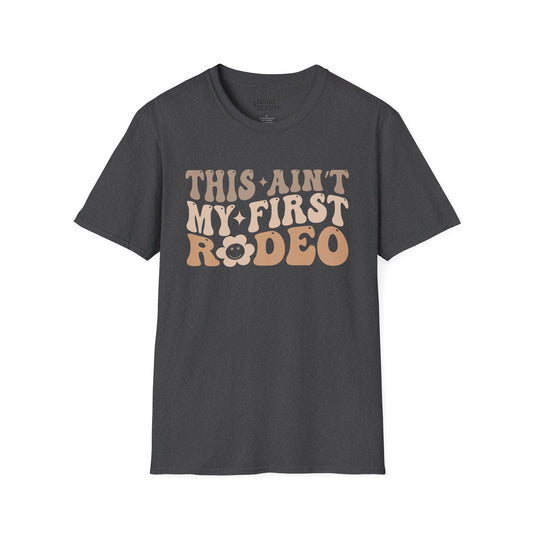 this ain t my first rodeo t-shirt dark heather t-shirt uk cowgirl gift idea