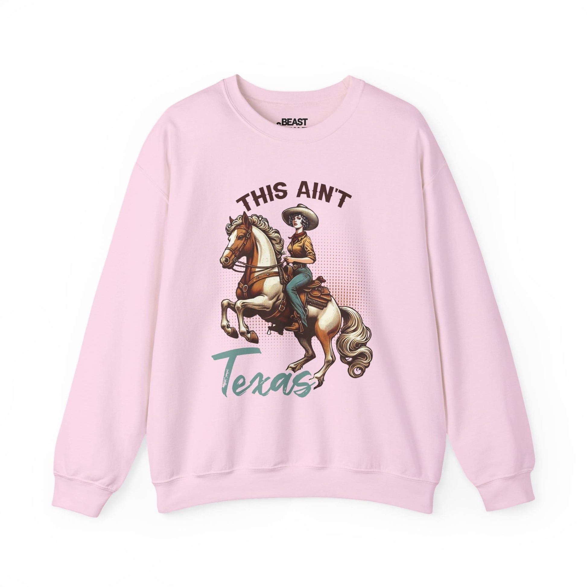 this ain t texas cowgirl sweatshirt light pink sweatshirt uk cowgirl gift idea