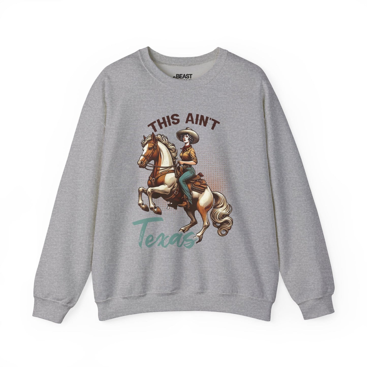 this ain t texas cowgirl sweatshirt sport grey sweatshirt uk cowgirl gift idea