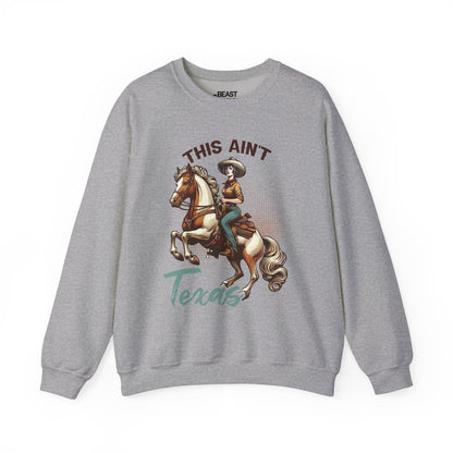 this ain t texas cowgirl sweatshirt sport grey sweatshirt uk cowgirl gift idea