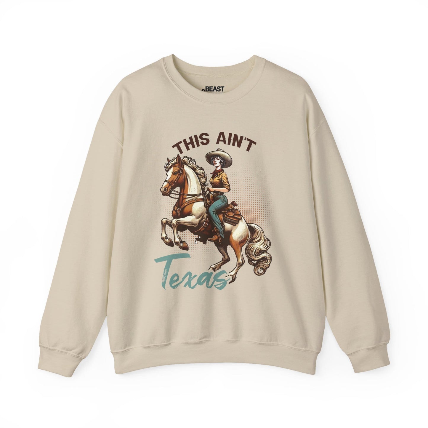 this ain t texas cowgirl sweatshirt sand sweatshirt uk cowgirl gift idea