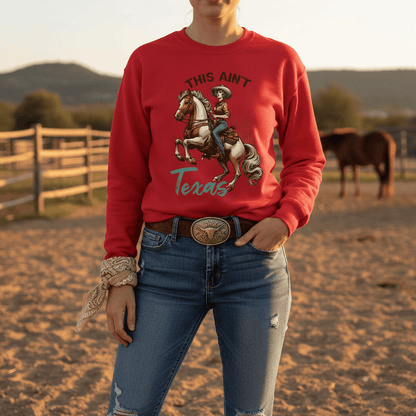 This Ain’t Texas Cowgirl Sweatshirt gift_idea unique_gift personalised_gift