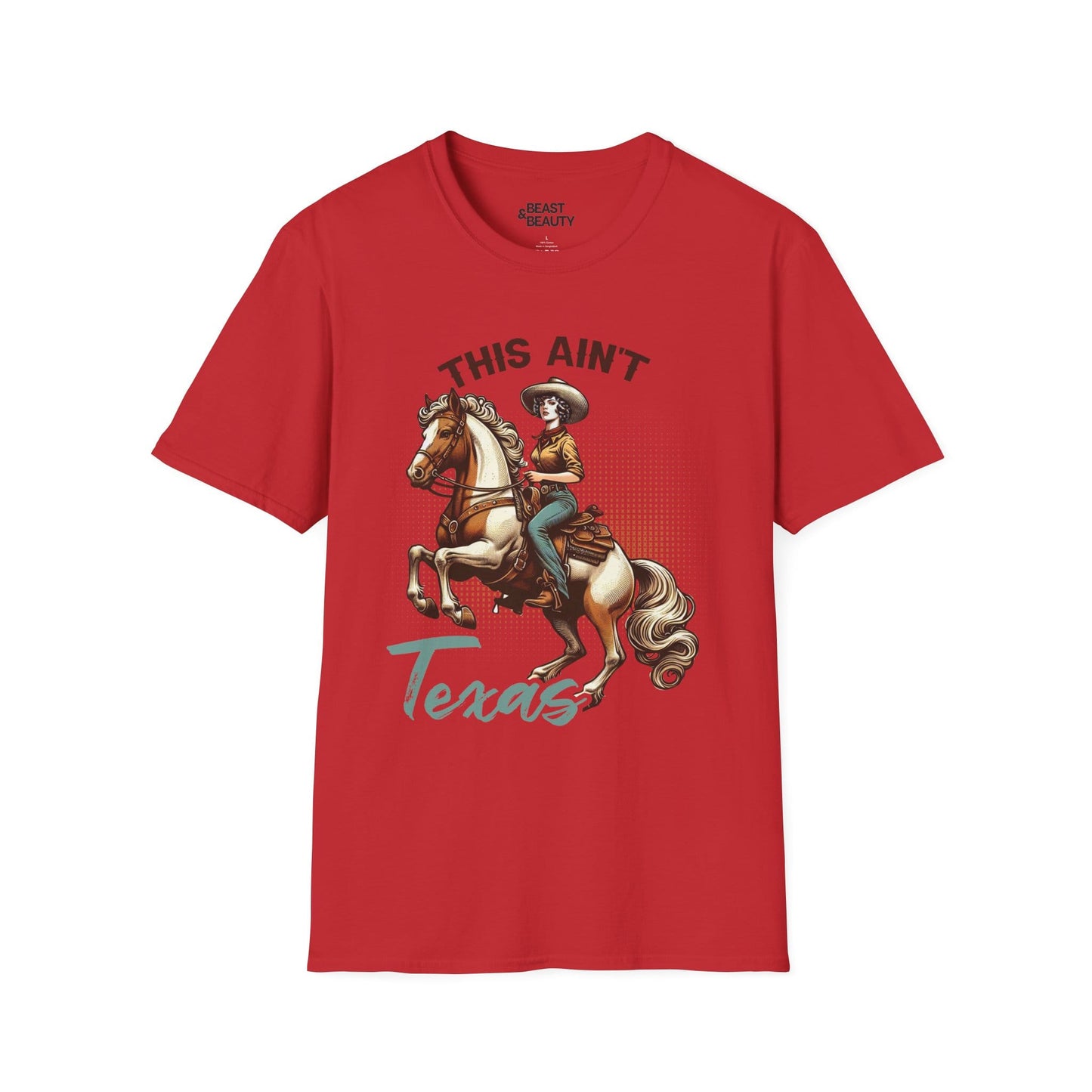this ain t texas cowgirl t-shirt red t-shirt uk cowgirl gift idea