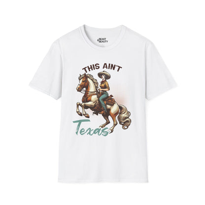 this ain t texas cowgirl t-shirt white t-shirt uk cowgirl gift idea