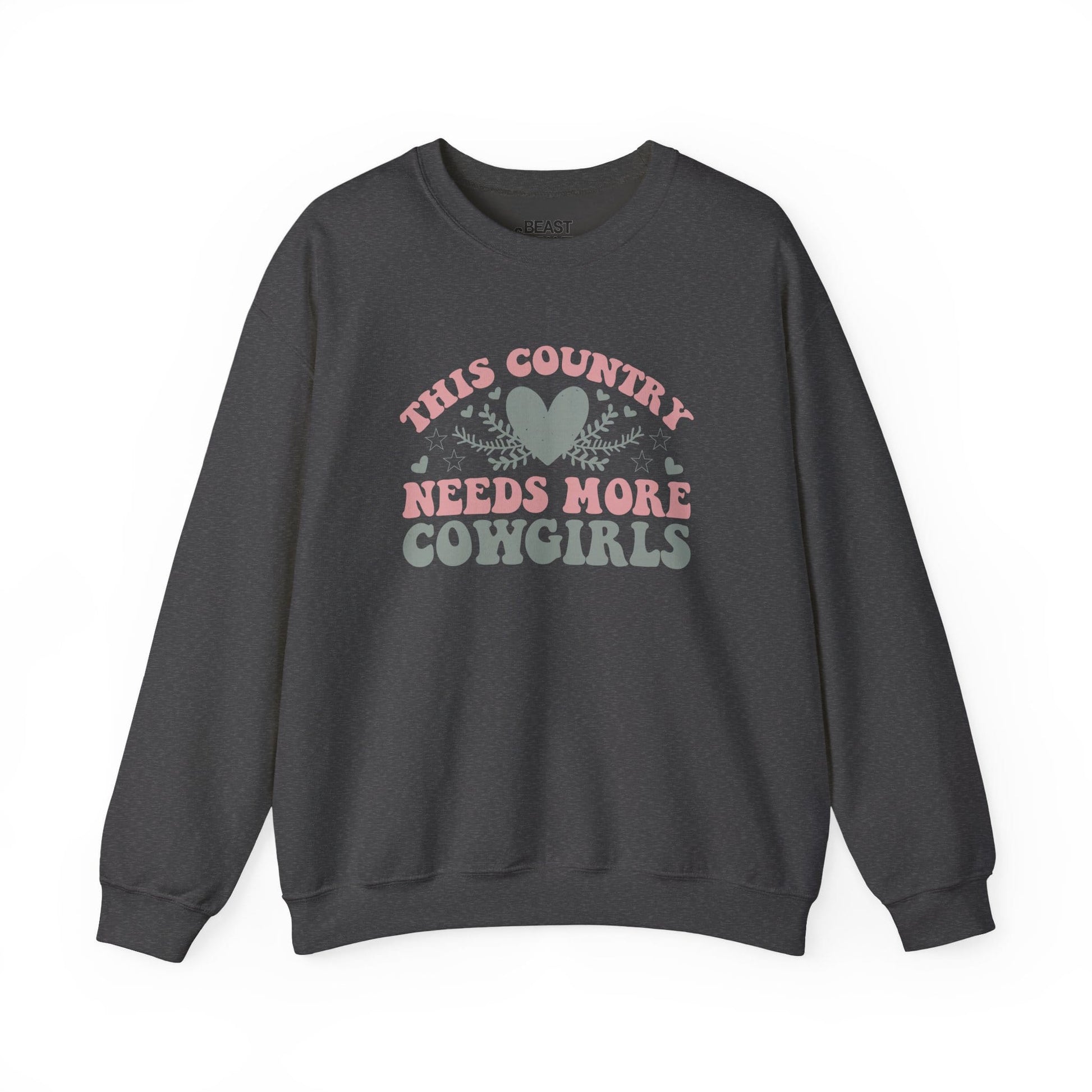this country needs more cowgirls sweatshirt dark heather sweatshirt uk cowgirl gift idea