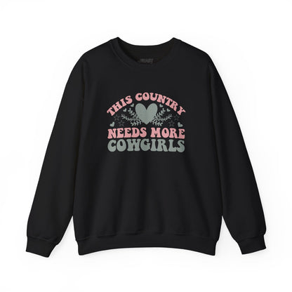 this country needs more cowgirls sweatshirt black sweatshirt uk cowgirl gift idea