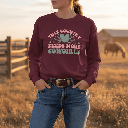 This Country Needs More Cowgirls Sweatshirt gift_idea unique_gift personalised_gift