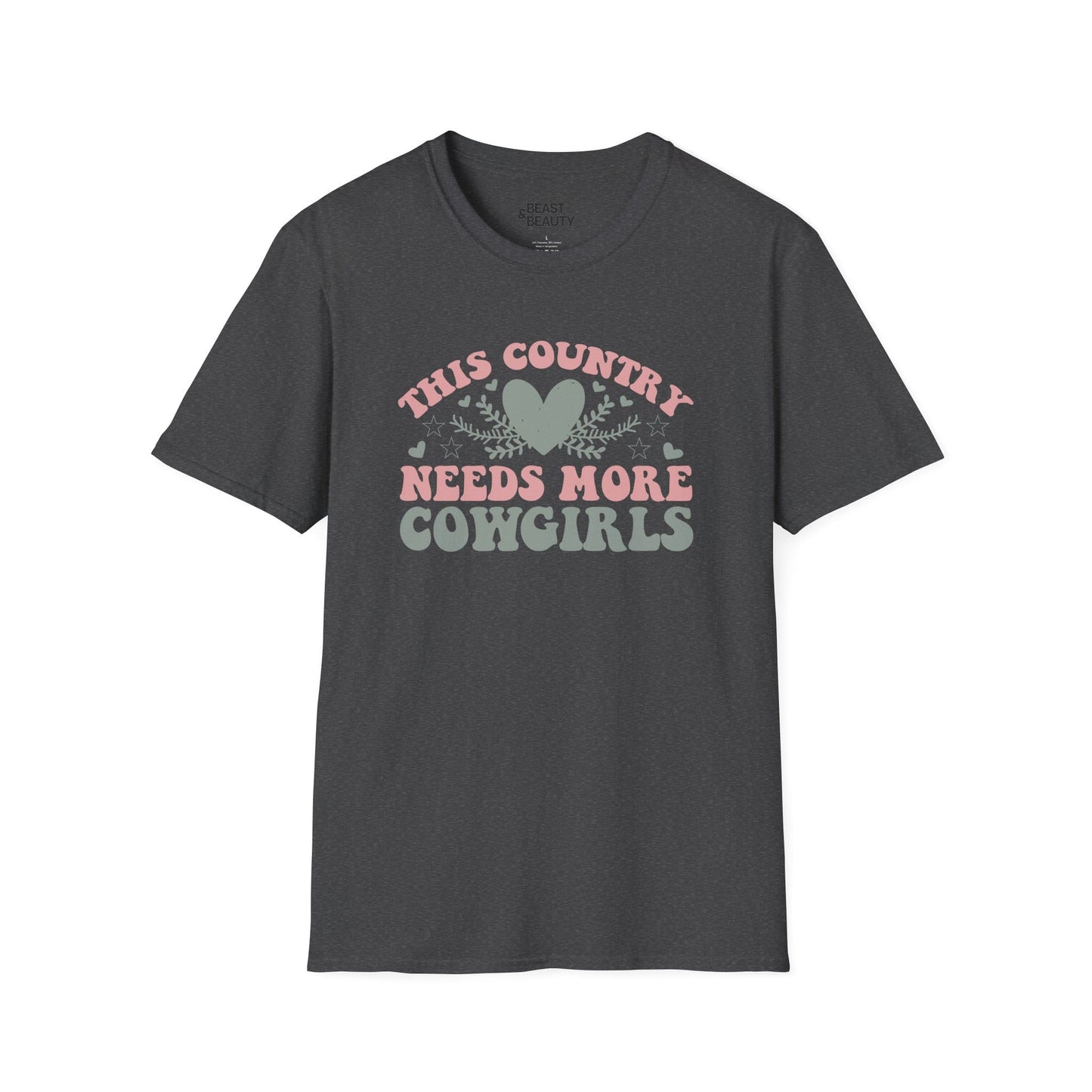 this country needs more cowgirls t-shirt dark heather t-shirt uk cowgirl gift idea