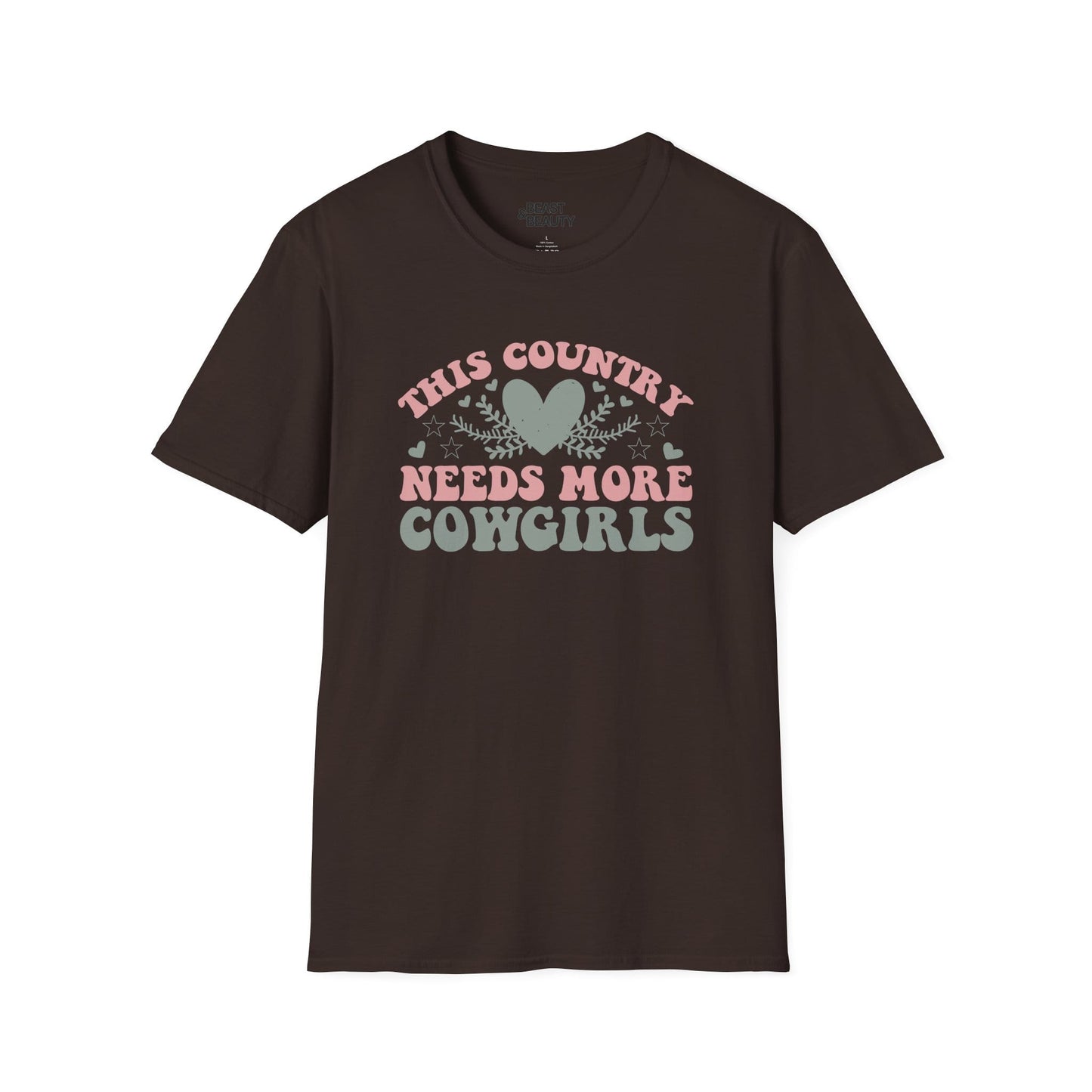 this country needs more cowgirls t-shirt dark chocolate t-shirt uk cowgirl gift idea