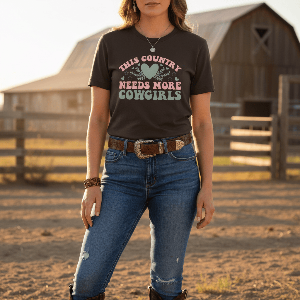 This Country Needs More Cowgirls T-Shirt gift_idea unique_gift personalised_gift