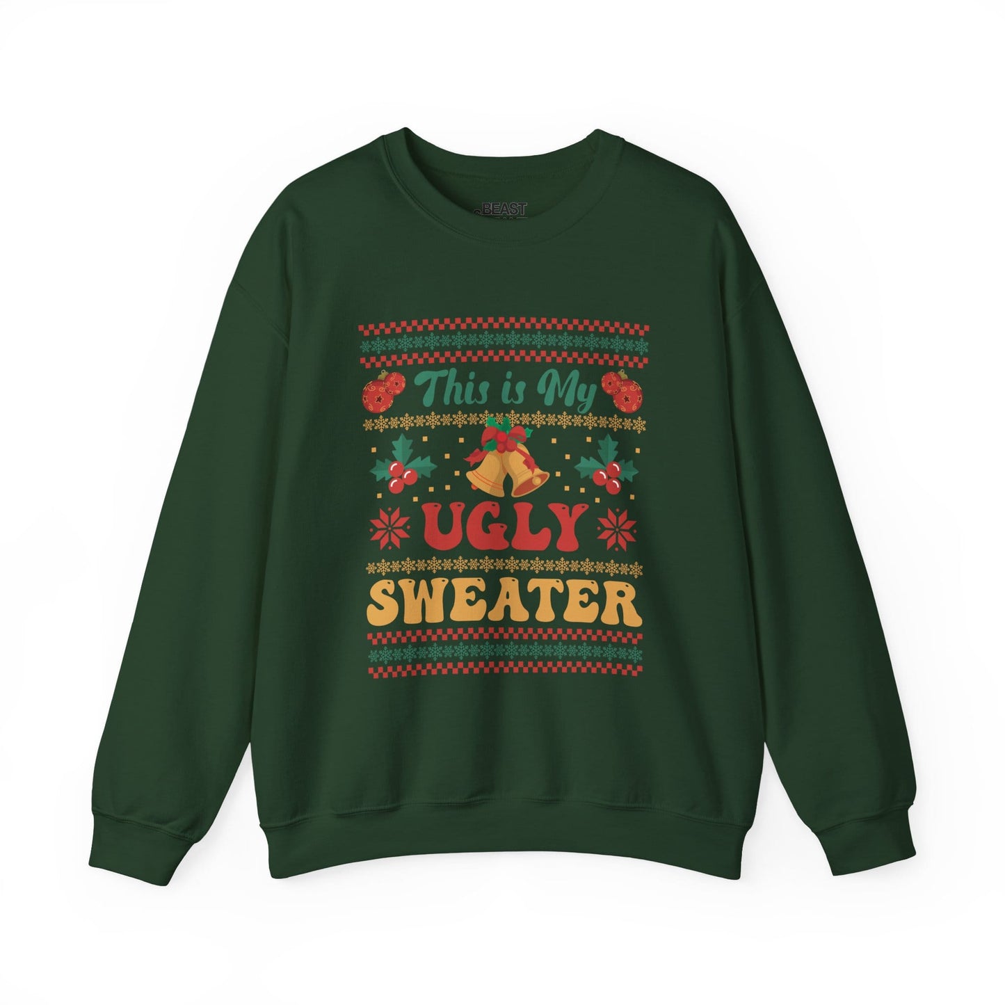 this is my ugly sweater christmas sweatshirt forest green sweatshirt uk Christmas gift idea