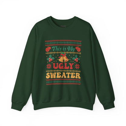 this is my ugly sweater christmas sweatshirt forest green sweatshirt uk Christmas gift idea