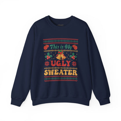 this is my ugly sweater christmas sweatshirt navy sweatshirt uk Christmas gift idea