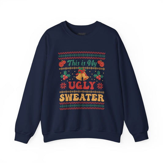 this is my ugly sweater christmas sweatshirt navy sweatshirt uk Christmas gift idea