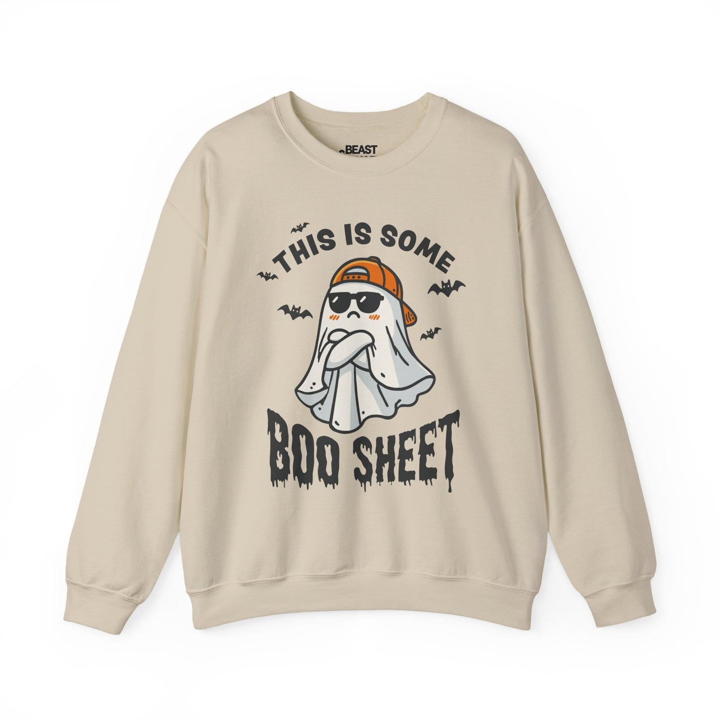 This Is Some Boo Sheet Funny Halloween Sweatshirt Sand / S gift_idea unique_gift personalised_gift