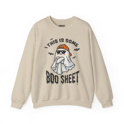 This Is Some Boo Sheet Funny Halloween Sweatshirt Sand / S gift_idea unique_gift personalised_gift