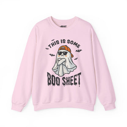 This Is Some Boo Sheet Funny Halloween Sweatshirt Light Pink / S gift_idea unique_gift personalised_gift