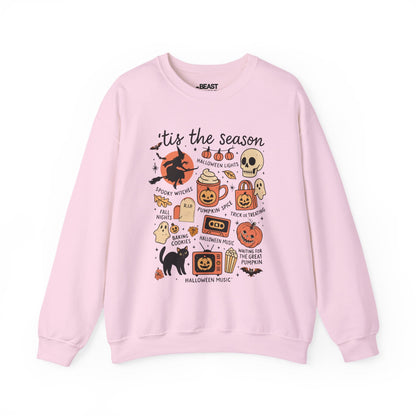 ’Tis The Season Halloween Sweatshirt Light Pink / S gift_idea unique_gift personalised_gift