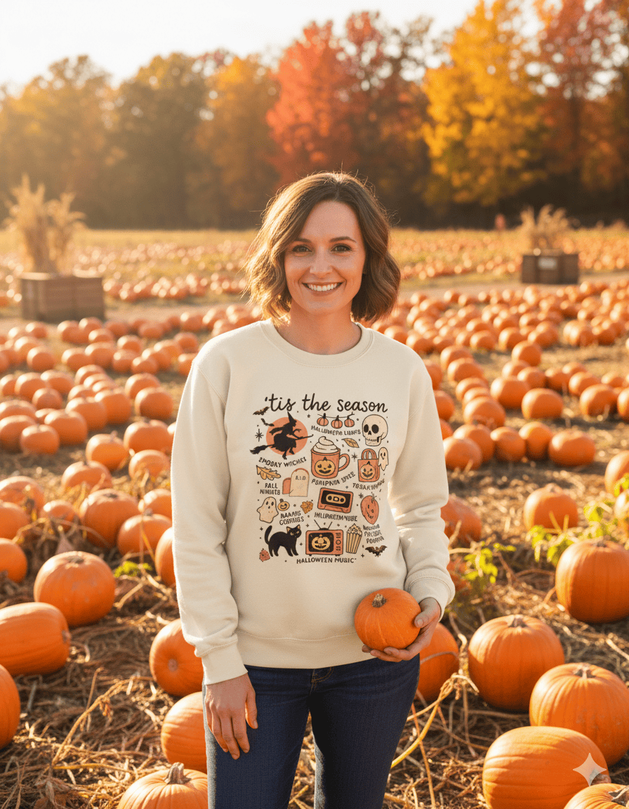 ’Tis The Season Halloween Sweatshirt | Cosy Autumn Jumper gift_idea unique_gift personalised_gift