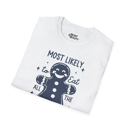 title most likely to eat all the christmas cookies t-shirt t-shirt uk Christmas gift idea image 5