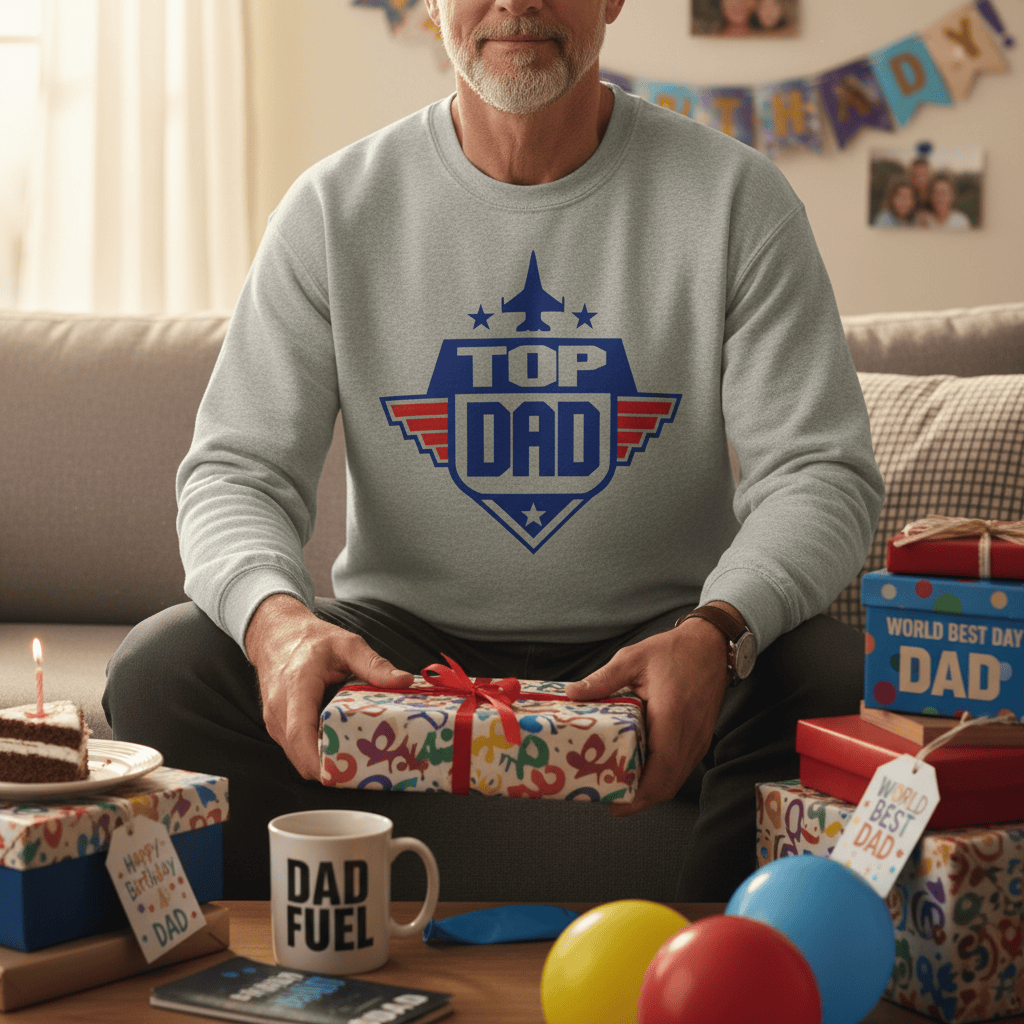 Top Dad Sweatshirt gift_idea unique_gift personalised_gift
