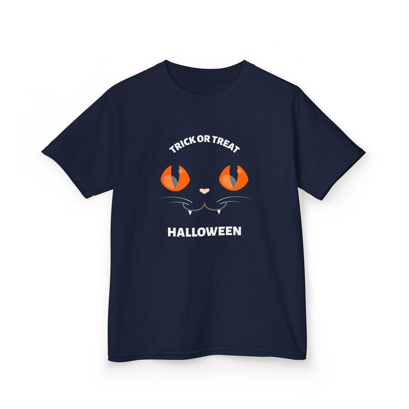 Trick Or Treat Cat Eyes Halloween Kids T-Shirt
