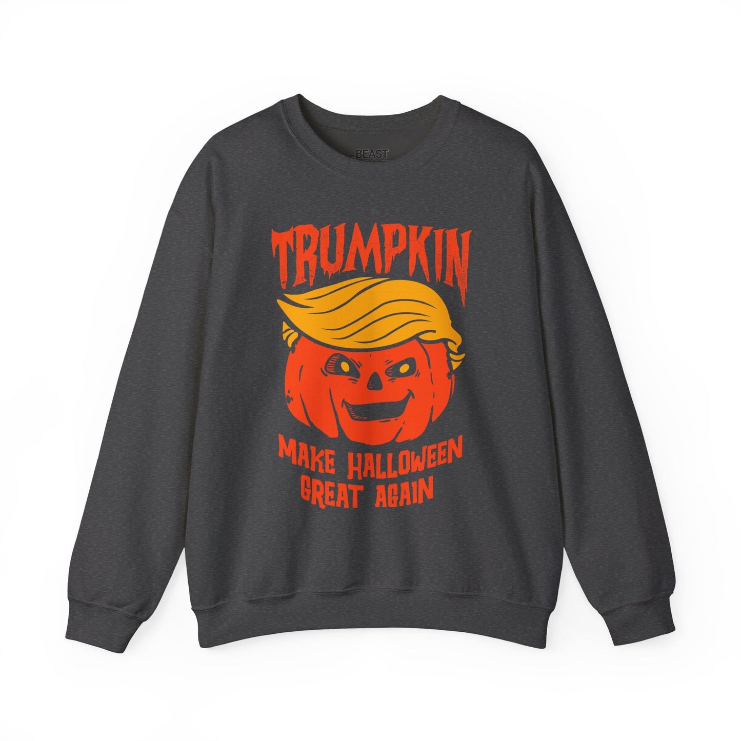 Trumpkin Make Halloween Great Again Sweatshirt Dark Heather / S gift_idea unique_gift personalised_gift