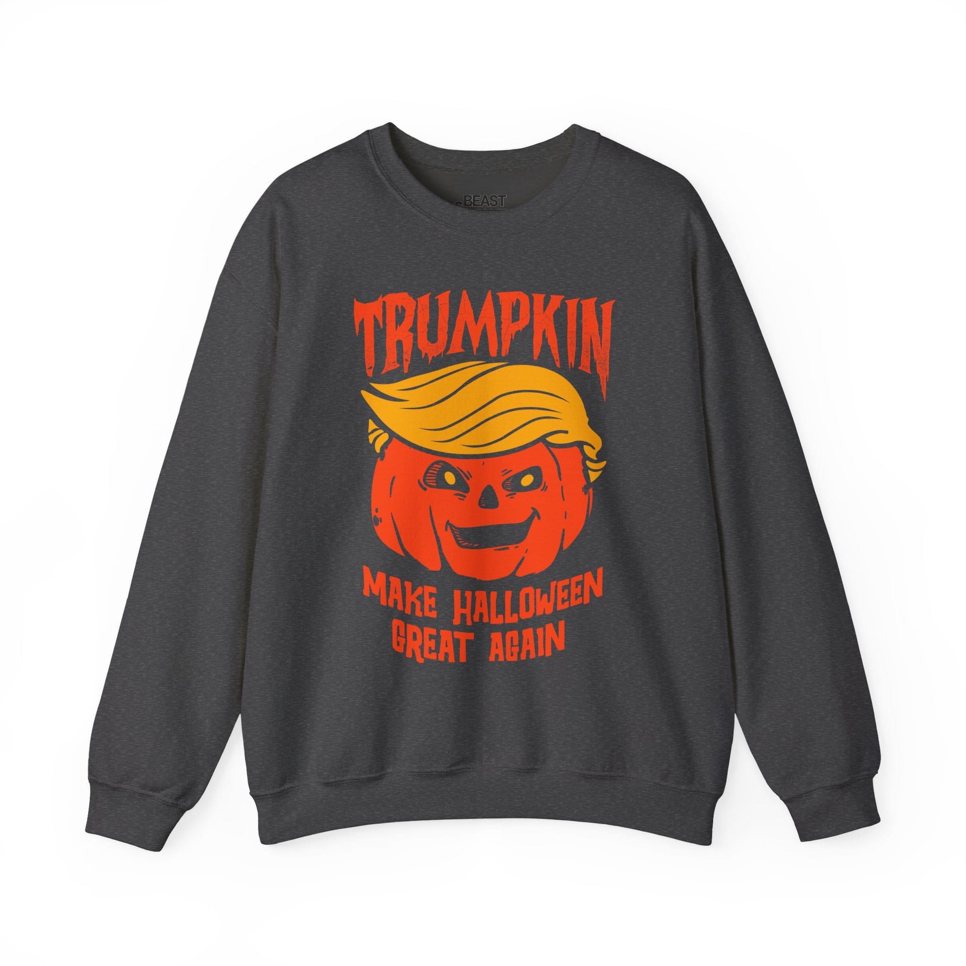Trumpkin Make Halloween Great Again Sweatshirt Dark Heather / S gift_idea unique_gift personalised_gift