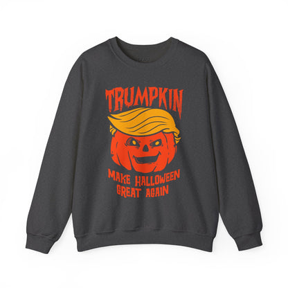Trumpkin Make Halloween Great Again Sweatshirt Dark Heather / S gift_idea unique_gift personalised_gift