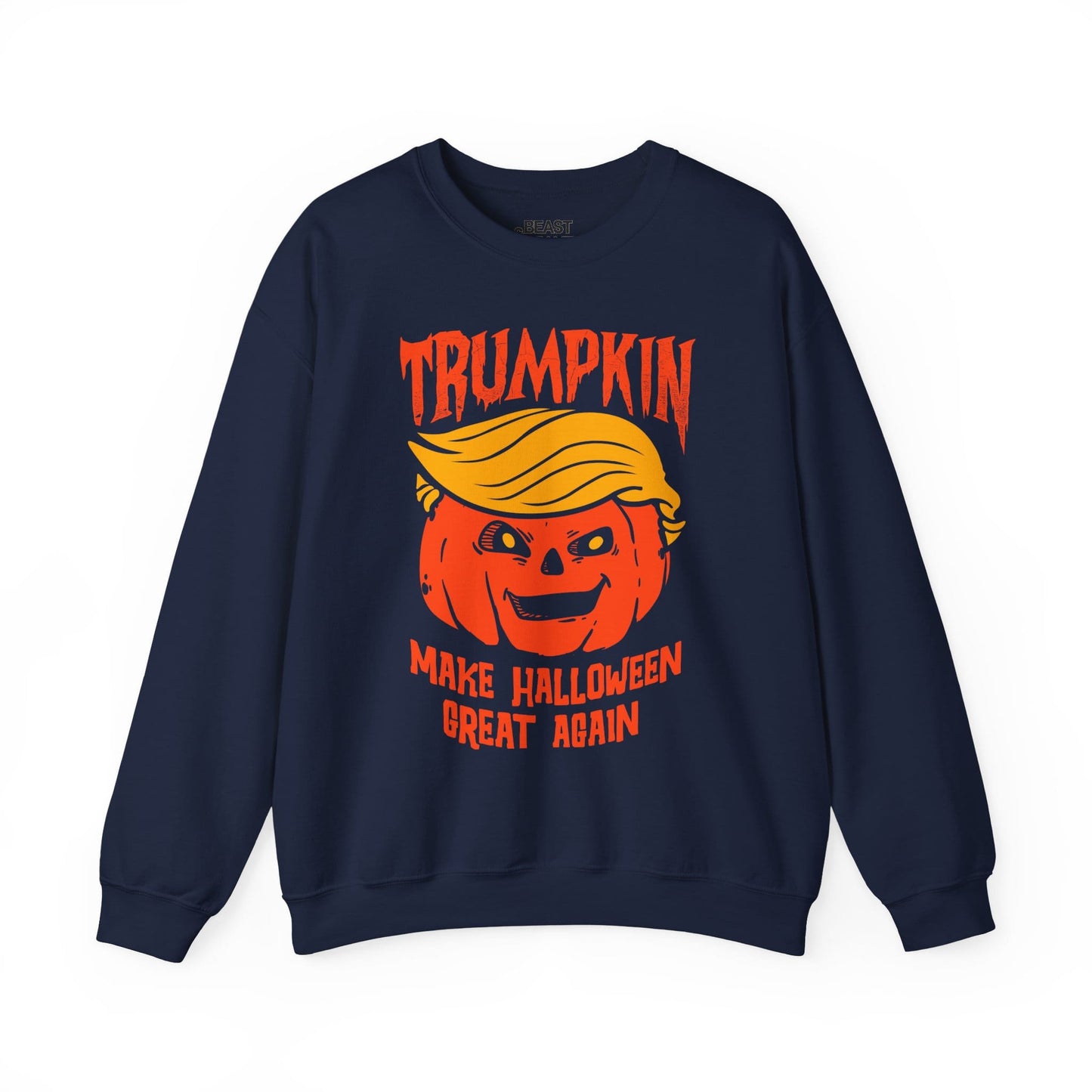 Trumpkin Make Halloween Great Again Sweatshirt Navy / S gift_idea unique_gift personalised_gift
