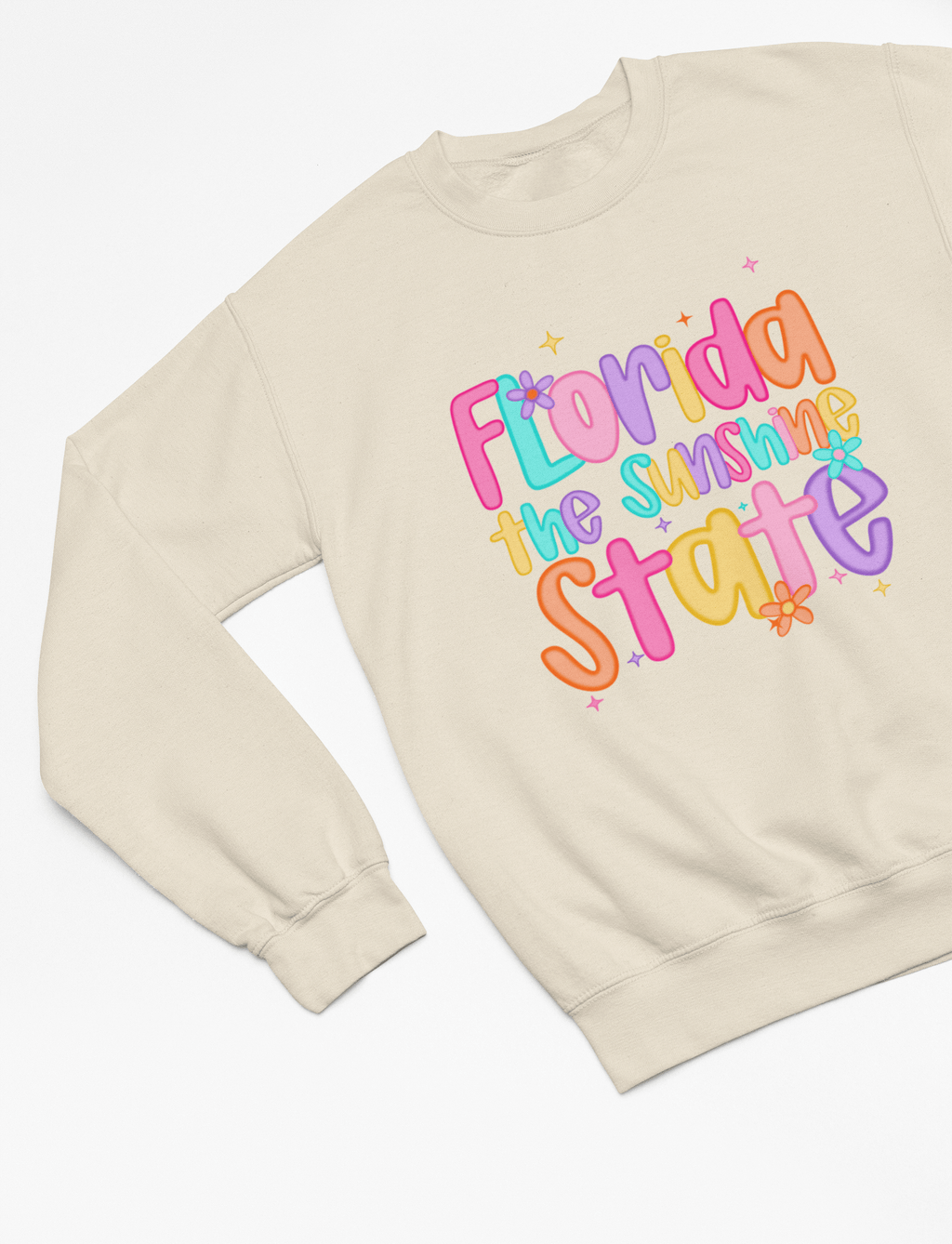 My Store Vacay Sweatshirt Sweatshirt / small / Beige Florida Sunshine State Retro T-Shirt & Sweatshirt – Bold Summer Design