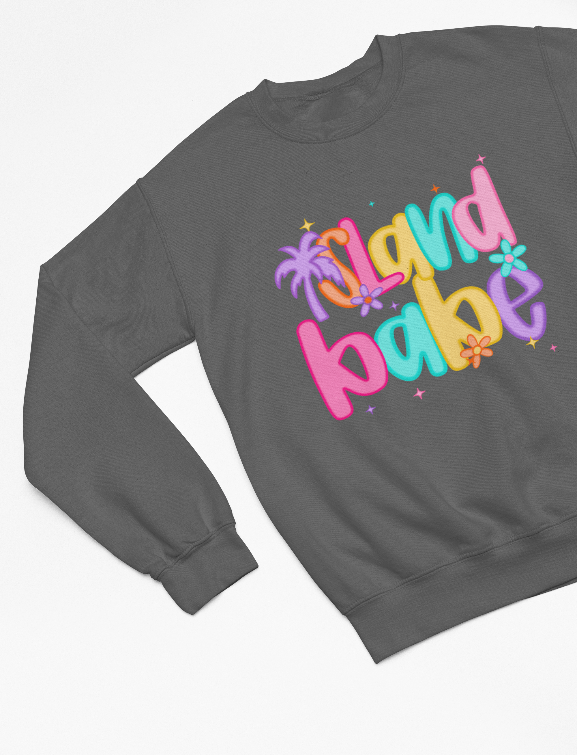 My Store Vacay Sweatshirt Sweatshirt / small / Gray Island Babe Summer T-Shirt & Sweatshirt – Retro Tropical Vibes