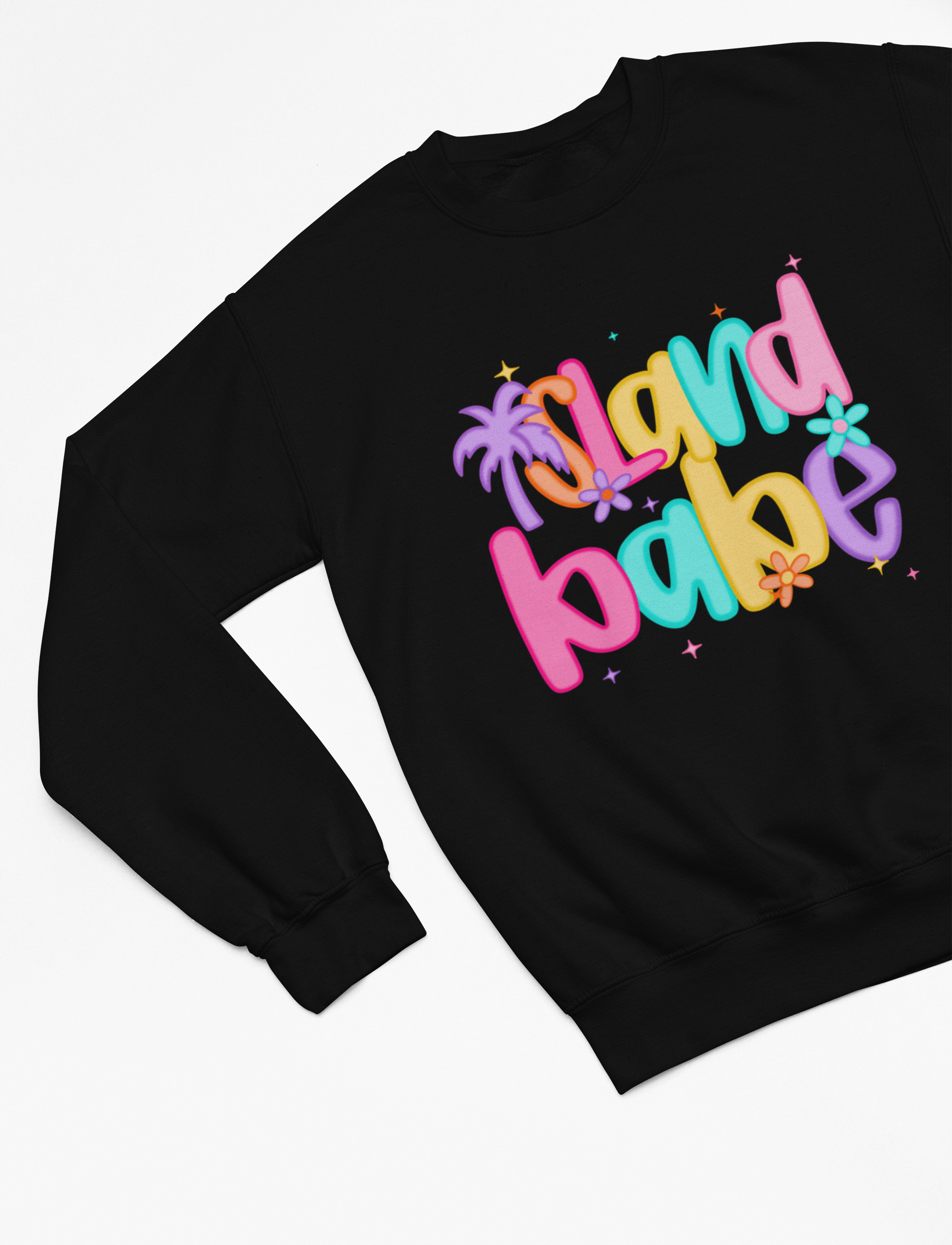 My Store Vacay Sweatshirt Sweatshirt / small / Black Island Babe Summer T-Shirt & Sweatshirt – Retro Tropical Vibes