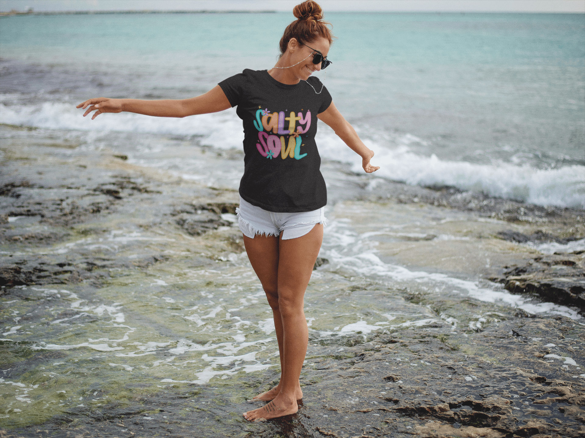 My Store Vacay Sweatshirt Salty Soul Retro Summer T-Shirt or Sweatshirt – Bold Beach Vibes