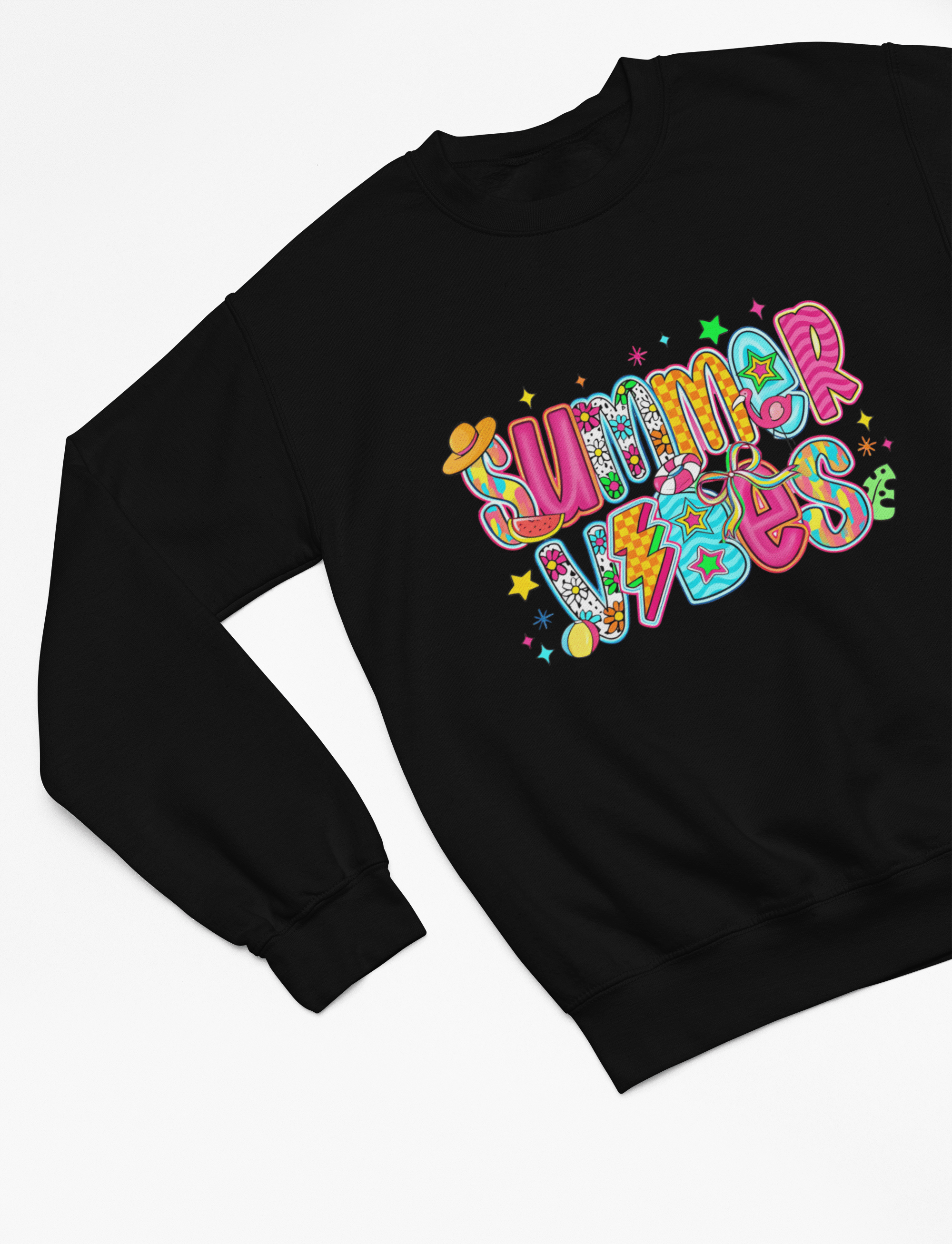 My Store Vacay Sweatshirt Sweatshirt / small / Black Summer Vibes T-Shirt – Colorful Retro Graphic Tee for Sunshine Days
