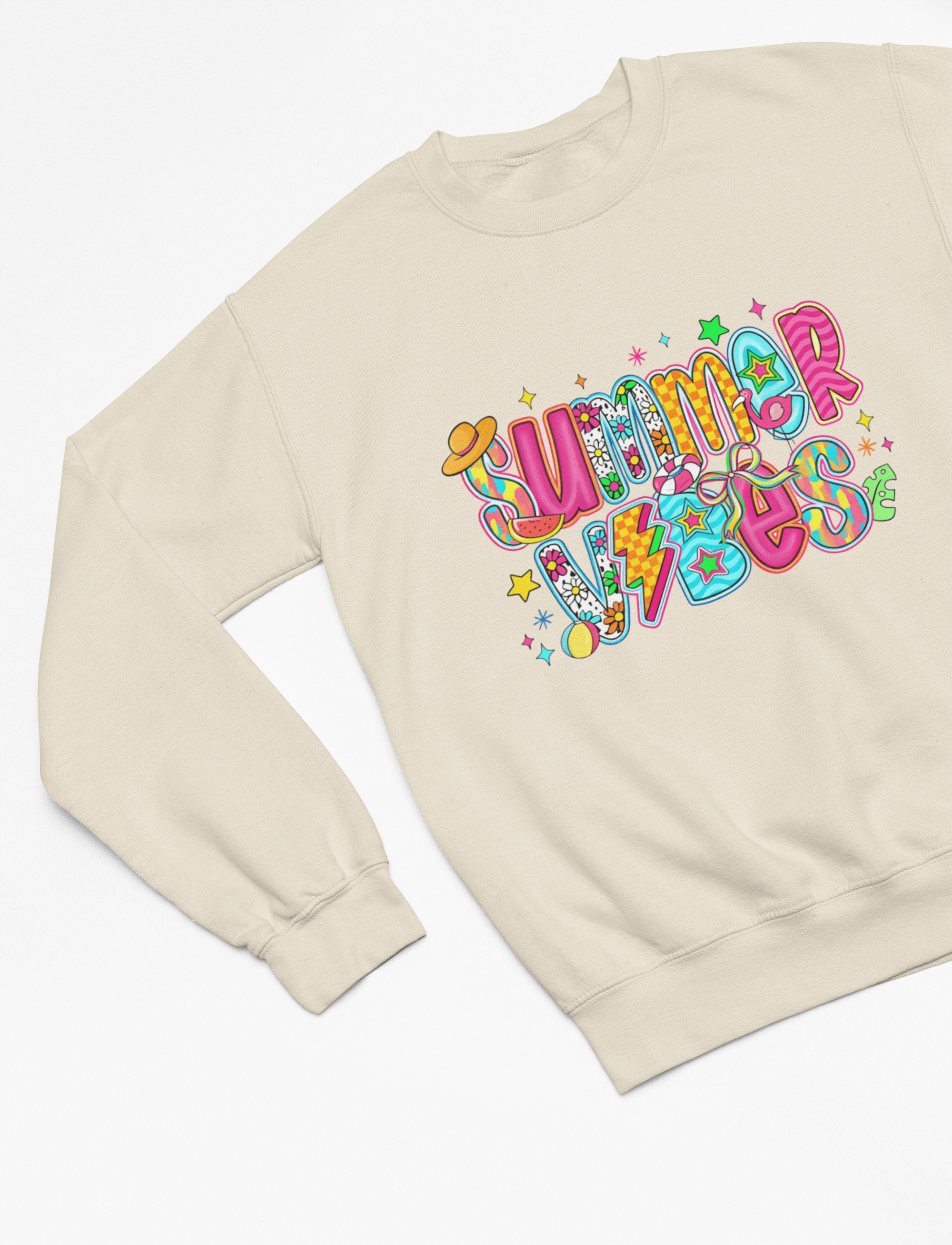 My Store Vacay Sweatshirt Sweatshirt / small / Beige Summer Vibes T-Shirt – Colorful Retro Graphic Tee for Sunshine Days